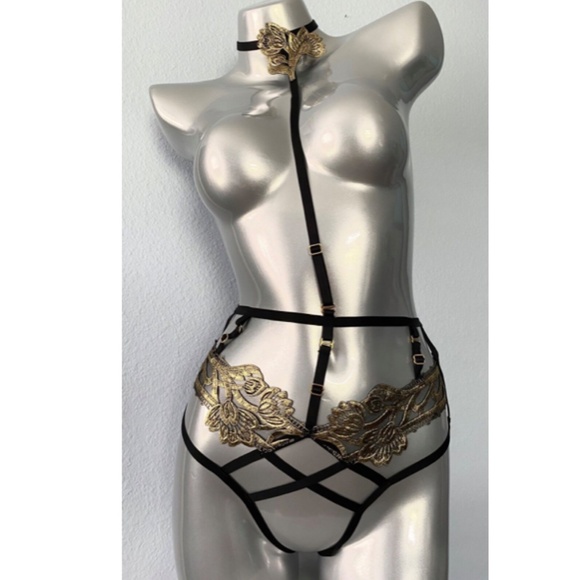 Victorias Secret Harness Necklace Open Panty Very Sexy Band of Lovers, Size L - Picture 1 of 3